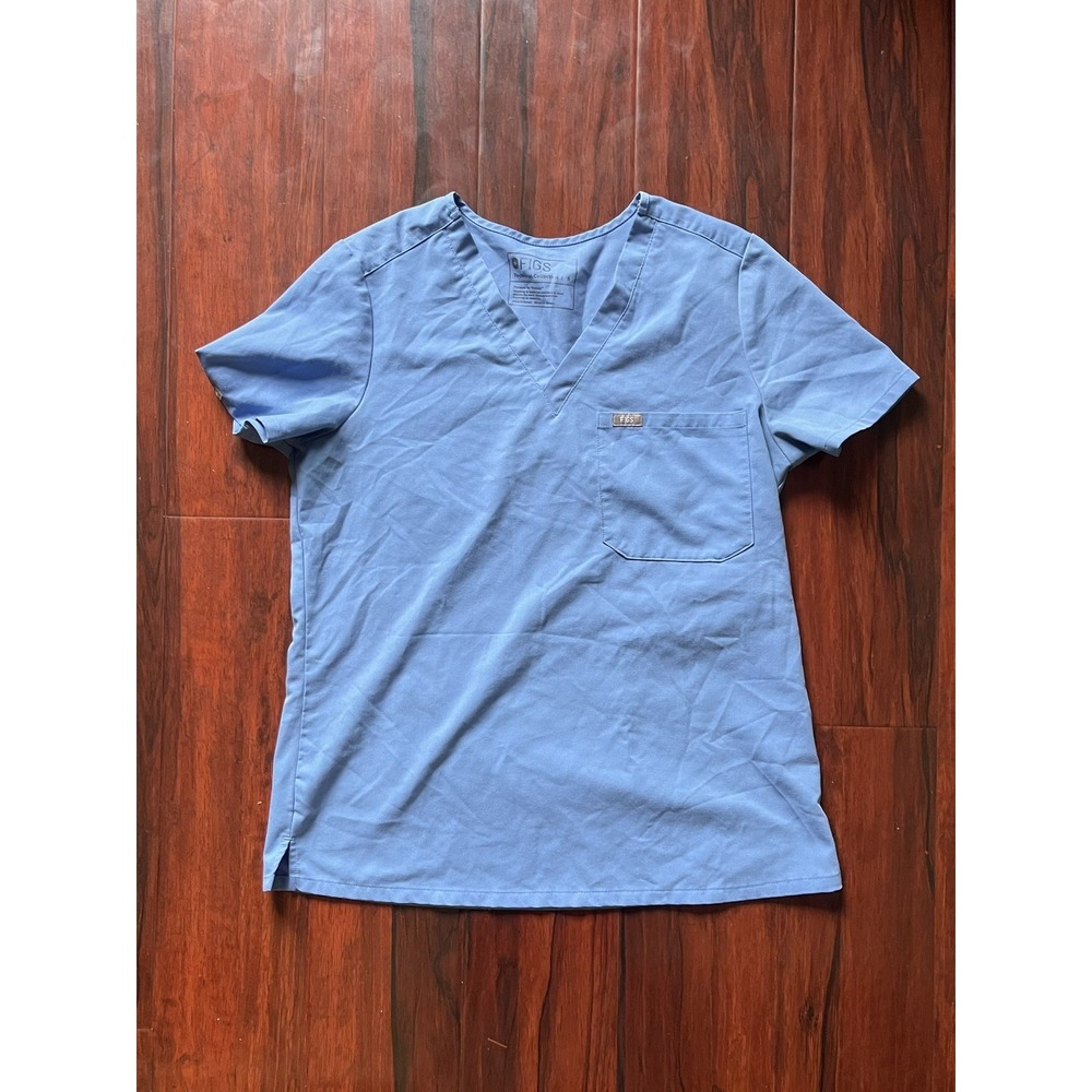 FIGS Blue Medical Scrub Technical Collection Top Women's Size Small Preowned